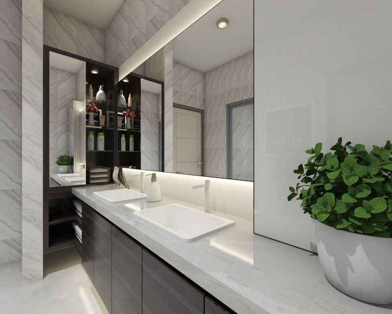 Modern Bathroom with Smart Mirror